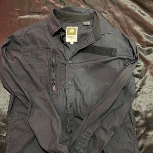 Blue button down